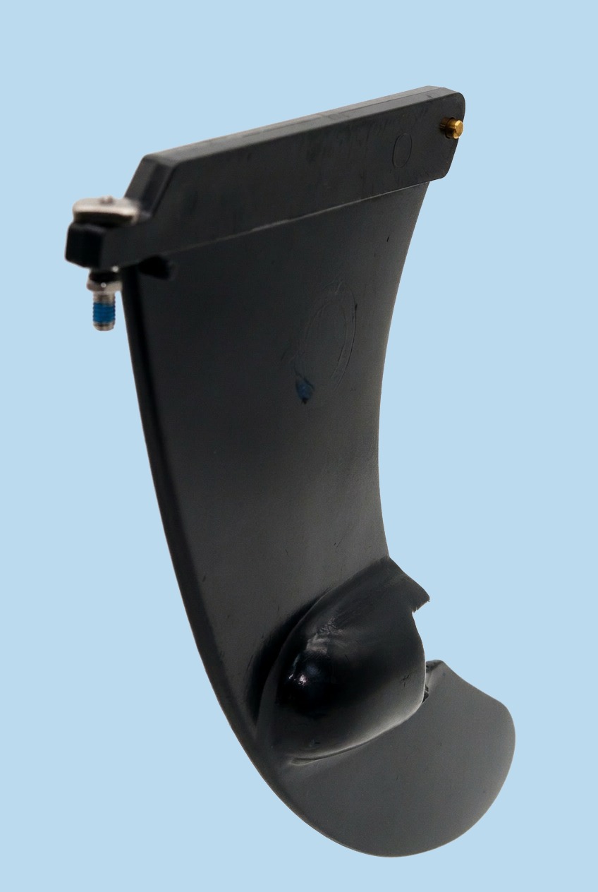 Diagonal view of the fin-shaped camera housing